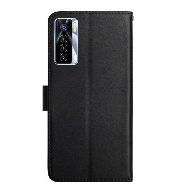 For Tecno Camon 17 Pro Genuine Leather Fingerprint-proof Horizontal Flip Phone Case(Black)
