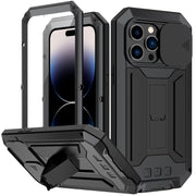 For iPhone 14 Pro R-JUST Shockproof Life Water-resistant Dust-proof Case(Black)