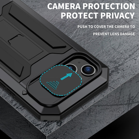 For iPhone 14 R-JUST Shockproof Life Water-resistant Dust-proof Case (Black)