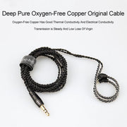 CVJ-V1 1.25m Oxygen-free Copper Silver Plated Upgrade Cable For 0.75mm Earphones, Without Mic