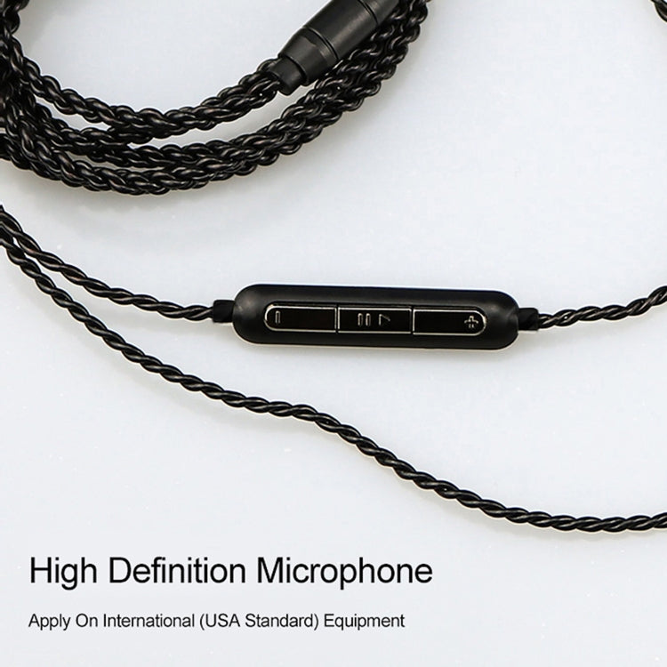 CVJ-V1 1.25m Oxygen-free Copper Silver Plated Upgrade Cable For MMCX Earphones, Without Mic