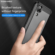 For Samsung Galaxy A03 Core Brushed Texture Carbon Fiber TPU Phone Case(Black)