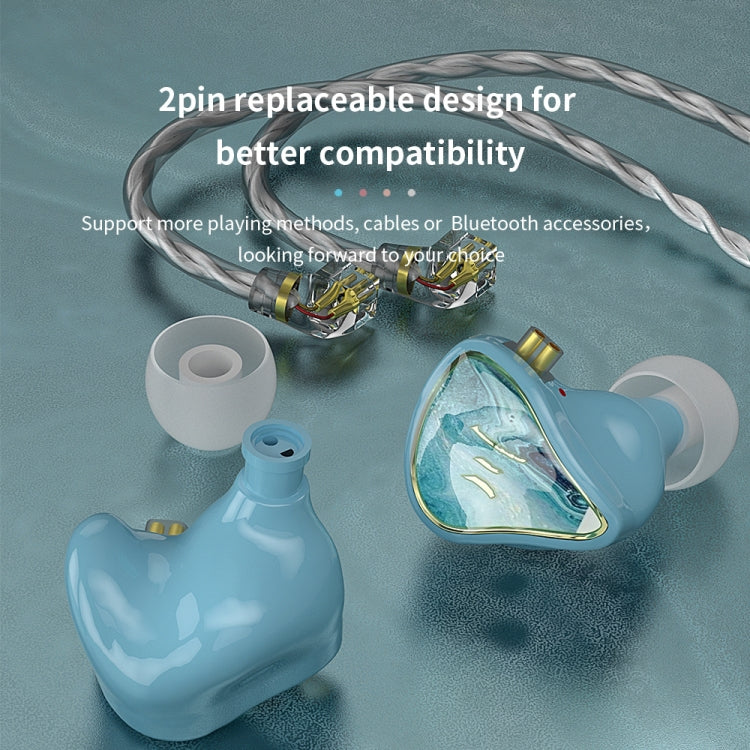 CVJ Hybrid Technology HiFi Music Wired Earphone With Mic(Rosy)