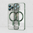 For iPhone 13 Pro Max Whorl Electroplated MagSafe Magnetic Phone Case (Green) - iPhone 13 Pro Max Cases by PMC TechLife | Online Shopping South Africa | PMC TechLife