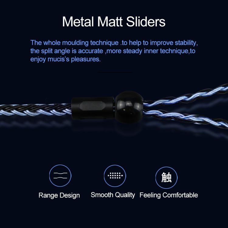 CVJ V3 1.2m 16 Cores Silver-plated 3.5mm Earphone Cable, Style:MMCX(Silver)
