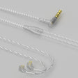 CVJ V7 1.25m 4-Cores Silver-plated 3.5mm Elbow Earphone Cable, Model:0.75mm No Mic(Silver) - Cable & Splitter by CVJ | Online Shopping South Africa | PMC TechLife | Buy Now Pay Later Mobicred