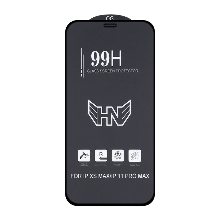 High Aluminum Large Arc Full Screen Tempered Glass Film For iPhone 11 Pro Max / XS Max