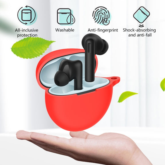 For OPPO Enco Air 2i Wireless Earphone Silicone Protective Case(Red)