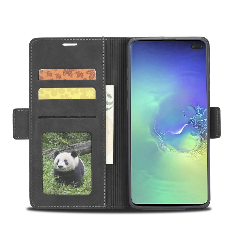 For Samsung Galaxy S10+ Forwenw Dual-side Buckle Leather Phone Case(Black)