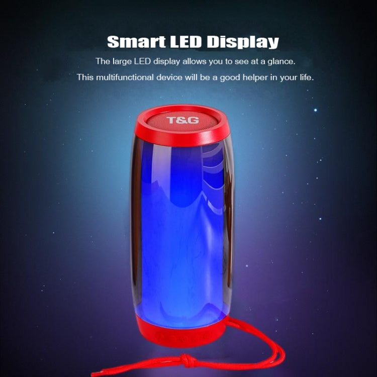 T&G TG335 1800mAh Portable Color LED Wireless Bluetooth Speaker(Blue)