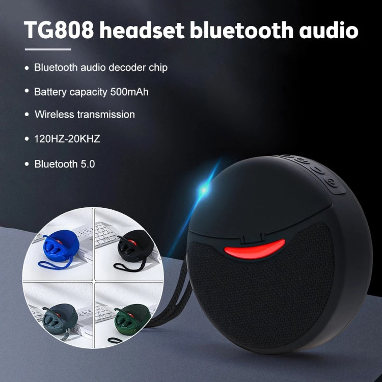 T&G TG808 2 in 1 Mini Wireless Bluetooth Speaker Wireless Headphones(Red)