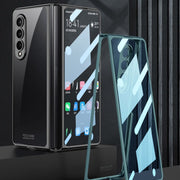 For Samsung Galaxy Z Fold4 GKK Integrated Electroplating + Glass Full Coverage Phone Case(Silver)