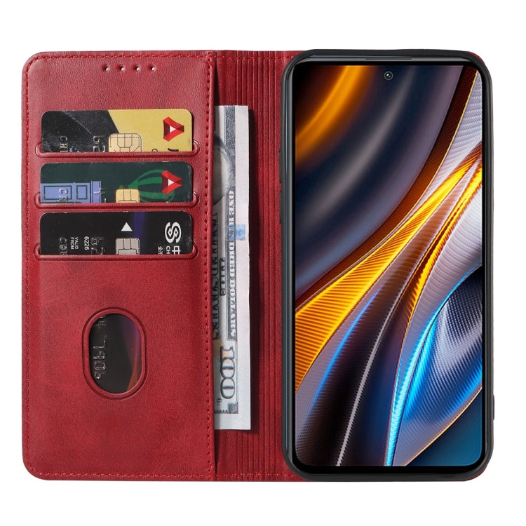 For Xiaomi Poco X4 GT Magnetic Closure Leather Phone Case(Red)