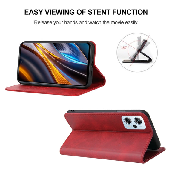 For Xiaomi Poco X4 GT Magnetic Closure Leather Phone Case(Red)
