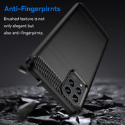For T-Mobile REVVL 6 Pro 5G Brushed Texture Carbon Fiber TPU Phone Case(Black)