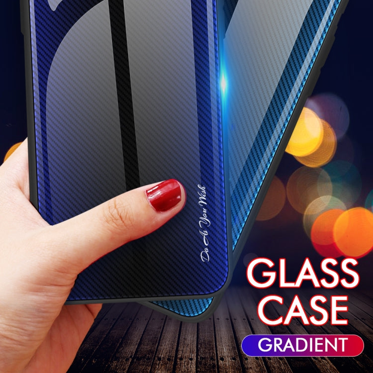 For Xiaomi Redmi Note 10 Pro Texture Gradient Glass TPU Phone Case(White)