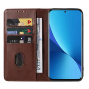 For Xiaomi 12X Magnetic Closure Leather Phone Case(Brown)
