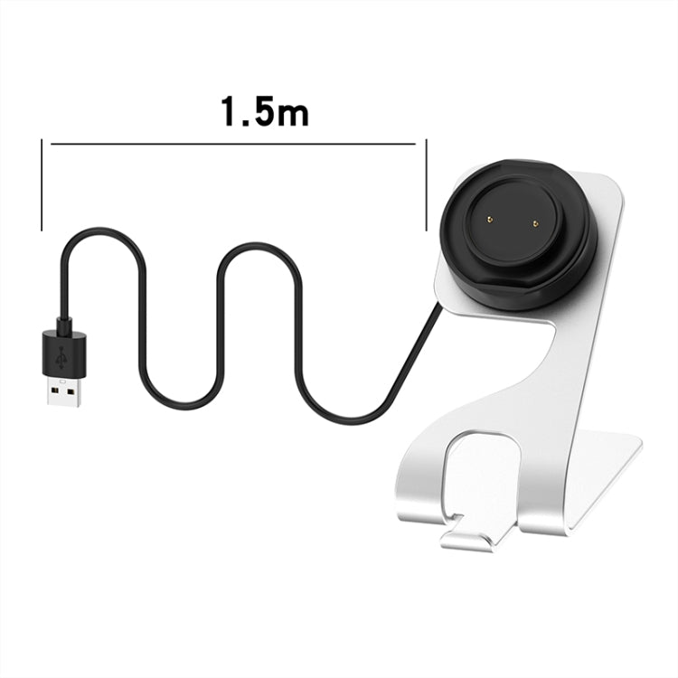 For Amazfit GTS4 Mini Rotatable Magnetic Metal Charging Base(Silver)