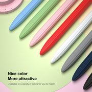 3 in 1 Striped Liquid Silicone Stylus Case with Two Tip Caps For Apple Pencil 2(Grey)