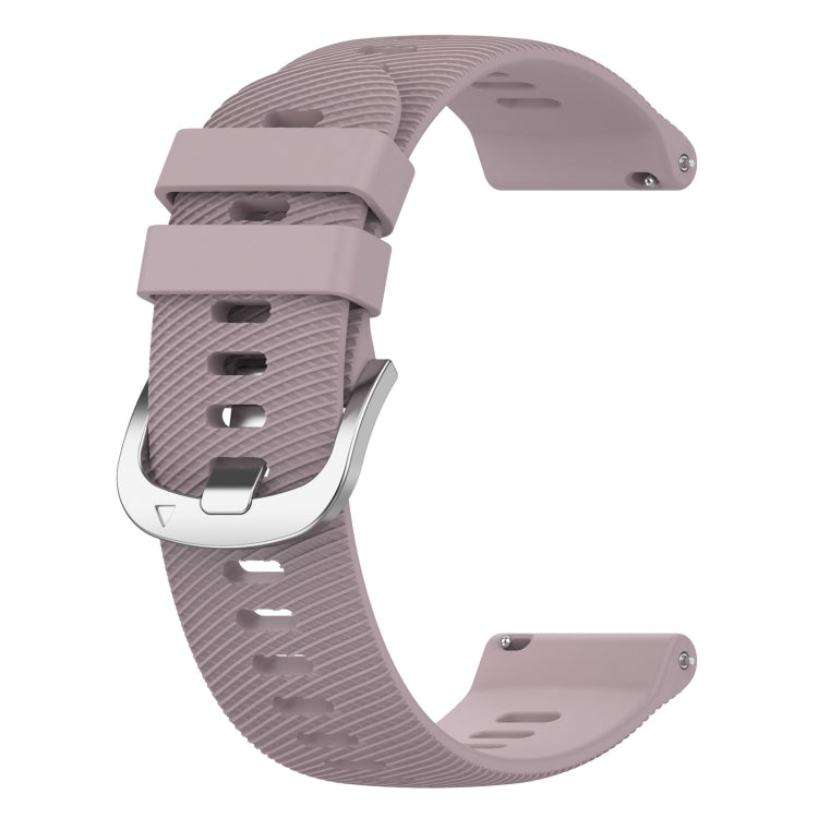For Xiaomi Haylou Solar LS01 19mm Cross Textured Silicone Watch Band(Purple)