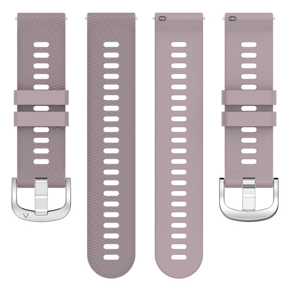 For Xiaomi Haylou Solar LS01 19mm Cross Textured Silicone Watch Band(Purple)
