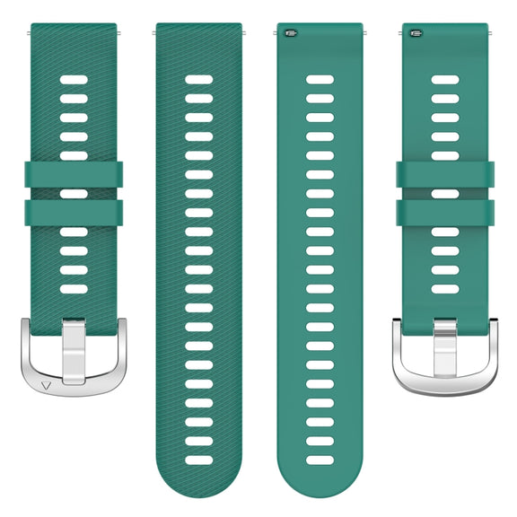 For Xiaomi Haylou Solar LS01 19mm Cross Textured Silicone Watch Band(Pine Green)