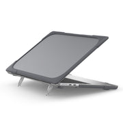 For MacBook Air 13.6 inch A2681 2022 / M3 2024 A3113 / M4 2025 A3240 TPU + PC Two-color Anti-fall Laptop Protective Case(Grey)