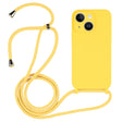 For iPhone 14 Crossbody Lanyard Liquid Silicone Case(Yellow) - iPhone 14 Cases by PMC TechLife | Online Shopping South Africa | PMC TechLife