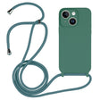 For iPhone 14 Crossbody Lanyard Liquid Silicone Case(Emerald Green) - iPhone 14 Cases by PMC TechLife | Online Shopping South Africa | PMC TechLife