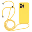 For iPhone 14 Pro Max Crossbody Lanyard Liquid Silicone Case(Yellow) - iPhone 14 Pro Max Cases by PMC TechLife | Online Shopping South Africa | PMC TechLife