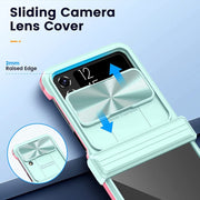 For Samsung Galaxy Z Flip4 360 Full Body Sliding Camshield Phone Case(Black)