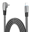 3A USB-C/Type-C to 8 Pin Elbow Fast Charge Data Cable, Length:1.2m(Grey) - 2 in 1 Cable by PMC TechLife | Online Shopping South Africa | PMC TechLife