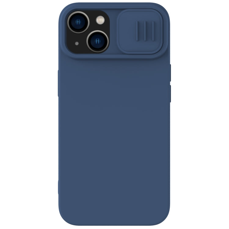For iPhone 14 NILLKIN CamShield Liquid Silicone Phone Case(Blue)