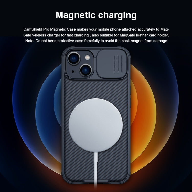 For iPhone 14 NILLKIN CamShield Pro Magnetic Magsafe Case(Black)