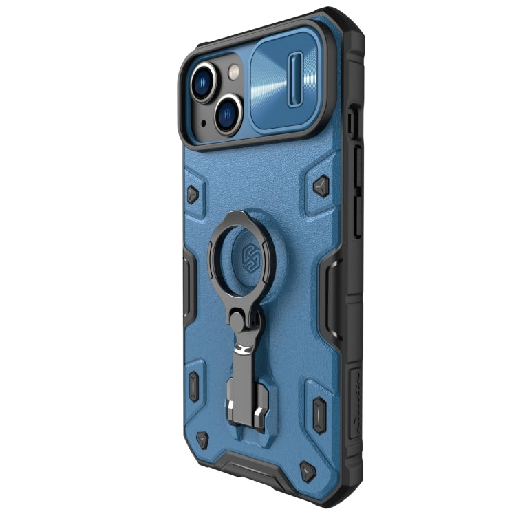 For iPhone 14 NILLKIN Shockproof CamShield Armor Protective Case(Blue)