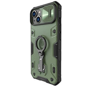 For iPhone 14 Plus  NILLKIN Shockproof CamShield Armor Protective Case(Green)