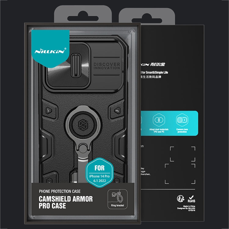 For iPhone 14 Pro Max NILLKIN Shockproof CamShield Armor Protective Case(Blue)