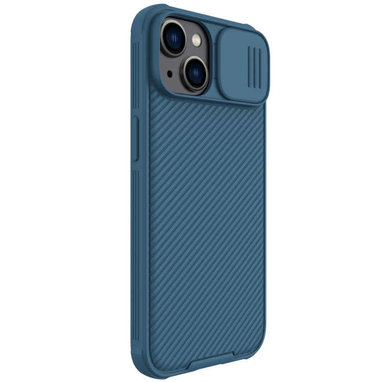For iPhone 14 Plus  NILLKIN CamShield Pro Protective Phone Case(Blue)