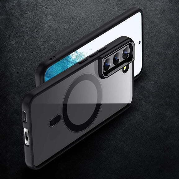 For Samsung Galaxy S22 5G Acrylic PC MagSafe Phone Case(Black)