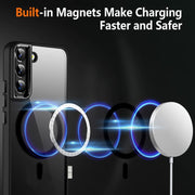 For Samsung Galaxy S22 5G Acrylic PC MagSafe Phone Case(Black)
