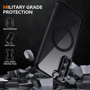 For Samsung Galaxy S22 5G Acrylic PC MagSafe Phone Case(Black)