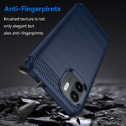 For Xiaomi Redmi A1 Brushed Texture Carbon Fiber TPU Phone Case(Blue)