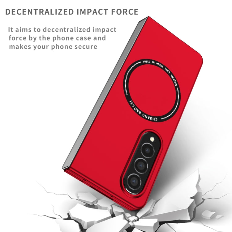 For Samsung Galaxy Z Fold4 Magsafe Magnetic Folding PC Phone Case(Red)