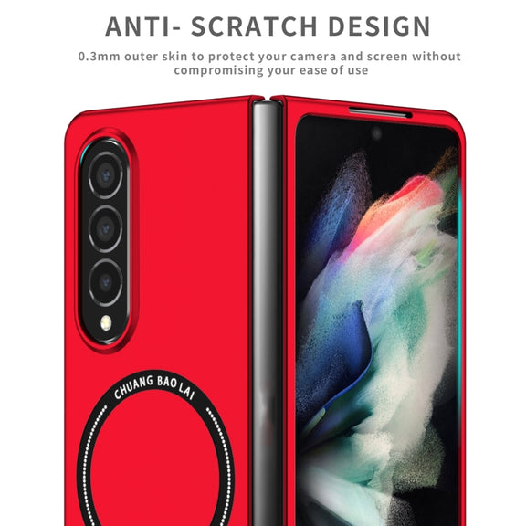 For Samsung Galaxy Z Fold4 Magsafe Magnetic Folding PC Phone Case(Red)