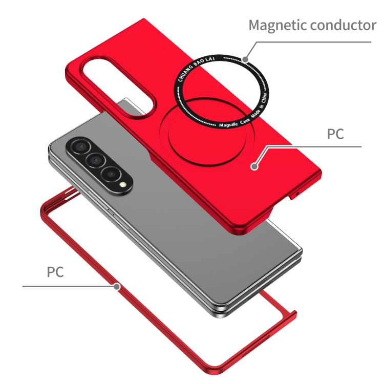 For Samsung Galaxy Z Fold4 Magsafe Magnetic Folding PC Phone Case(Red)