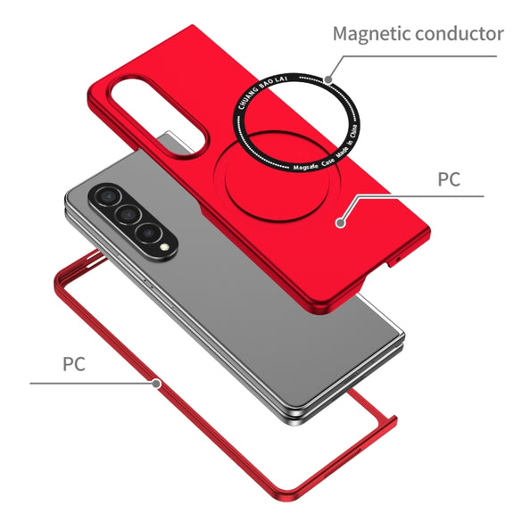 For Samsung Galaxy Z Fold4 Magsafe Magnetic Folding PC Phone Case(Red)