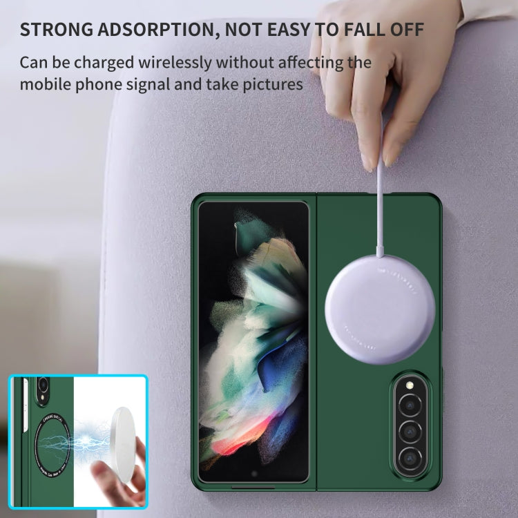 For Samsung Galaxy Z Fold4 Magsafe Magnetic Folding PC Phone Case(Green)