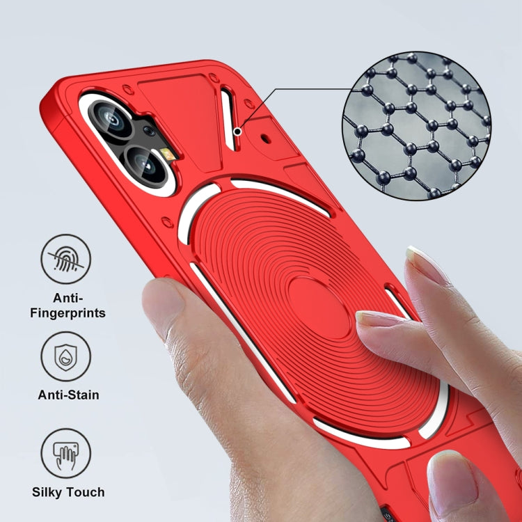 For Nothing Phone 1 GKK Three Stage Splicing Full Coverage PC Phone Case(Red)