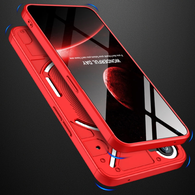 For Nothing Phone 1 GKK Three Stage Splicing Full Coverage PC Phone Case(Red)