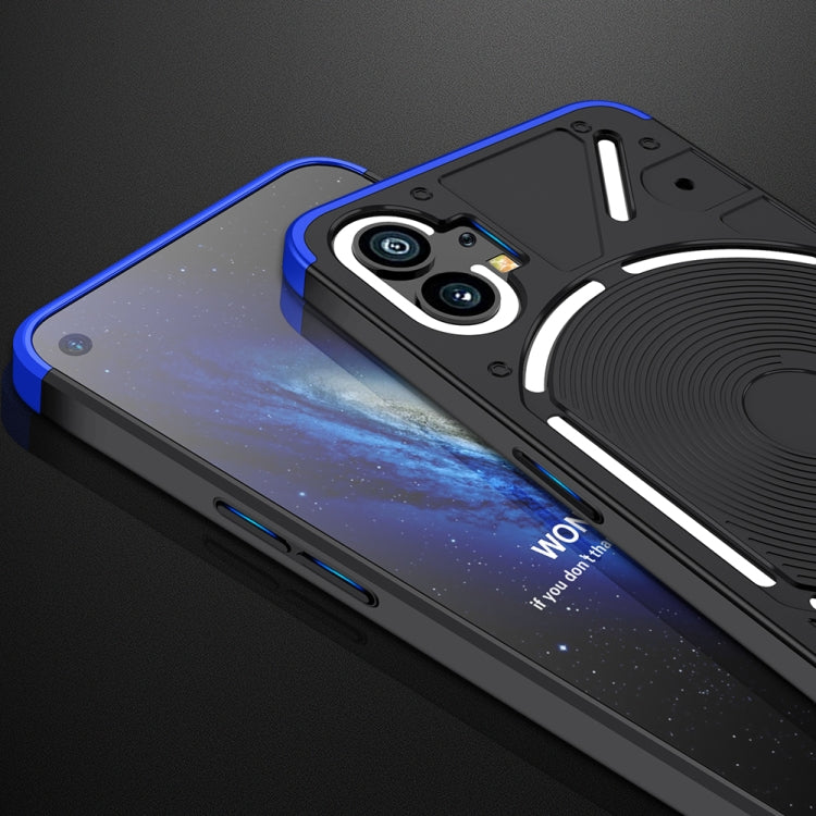 For Nothing Phone 1 GKK Three Stage Splicing Full Coverage PC Phone Case(Black Blue)